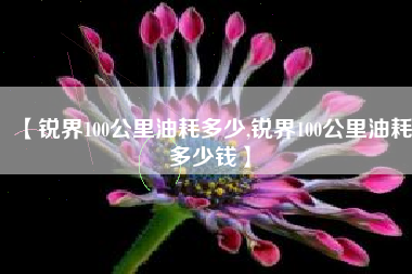 【锐界100公里油耗多少,锐界100公里油耗多少钱】