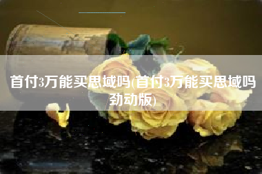 首付3万能买思域吗(首付3万能买思域吗劲动版) 首付3万能买思域吗(首付3万能买思域吗劲动版)