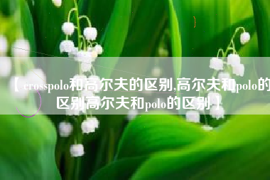 【crosspolo和高尔夫的区别,高尔夫和polo的区别高尔夫和polo的区别】 【crosspolo和高尔夫的区别,高尔夫和polo的区别高尔夫和polo的区别】