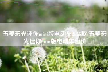 五菱宏光迷你mini版电动车2025款/五菱宏光迷你mini版电动车售价 五菱宏光迷你mini版电动车2025款/五菱宏光迷你mini版电动车售价