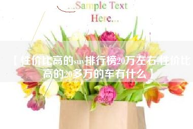 【性价比高的suv排行榜20万左右,性价比高的20多万的车有什么】