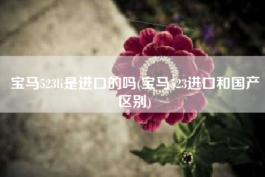 宝马523li是进口的吗(宝马523进口和国产区别)