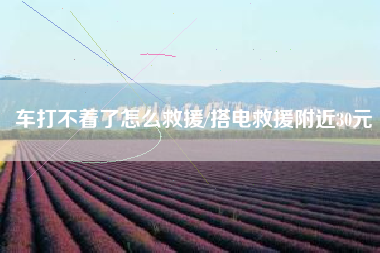 车打不着了怎么救援/搭电救援附近30元
