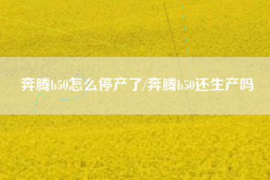 奔腾b50怎么停产了/奔腾b50还生产吗